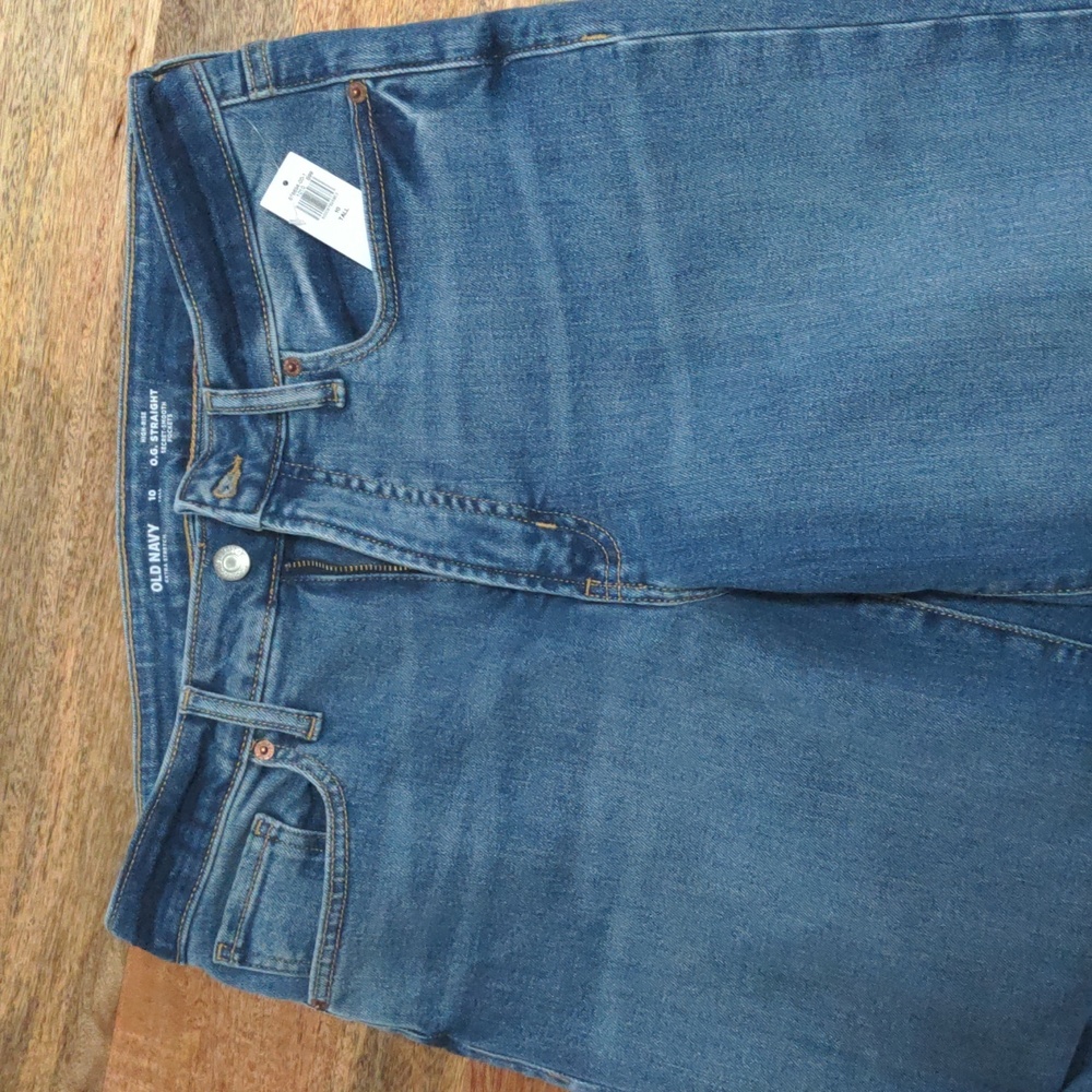 Brand New Old Navy High Rise OG Straight Jeans, 10 Tall